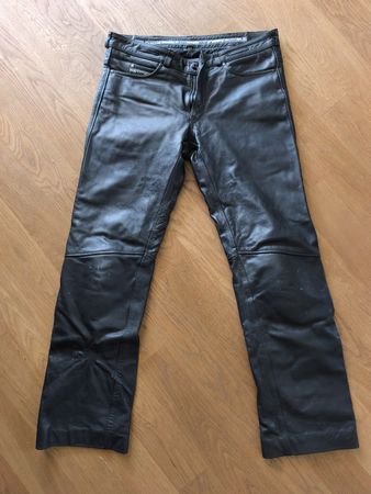 Motorrad Herren Lederhose 32 Schwarz