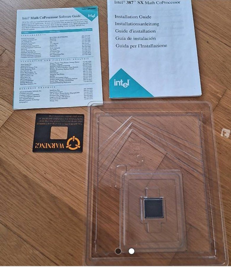 Intel Elektrotechnik: Intel Math CoProcessor 387 SX-16 – Neu und originalverpackt aus Zürich von  1
