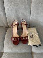 Gucci Sandalen Damen Grösse 40 Leder Bordeaux Rot