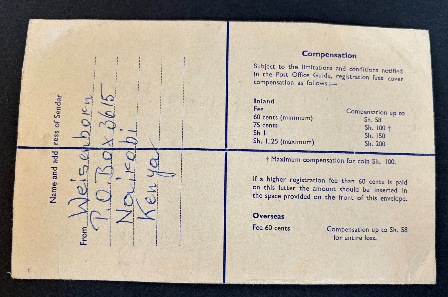 Alle Briefmarken: REGISTERED LETTER TANZANIA-UGANDA-KENYA – Gebraucht aus Ostermundigen von Wyatt-Earp 1