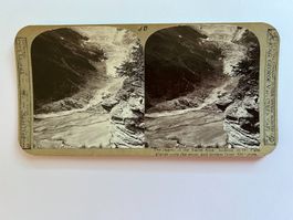 Stereo-Karte ca.1900 Palü Gletscher Alp Grüm