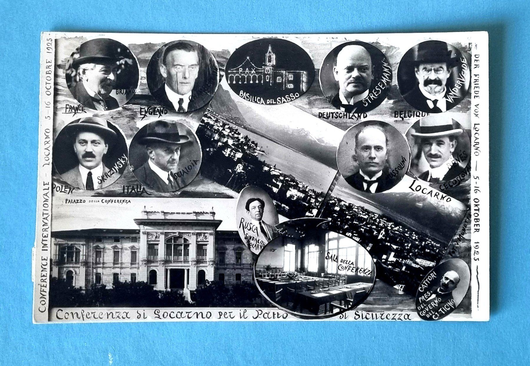 Cartoline postali: Locarno - Conferenza Internationale - 1925 – Usato da Rothrist venduto da RROENK