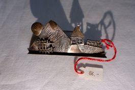 Berge - Silber 925 Brosche/Anstecker - Sterling