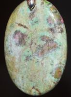Anhänger L-1985 – Rubin Fuchsit Edelstein - 49x33mm