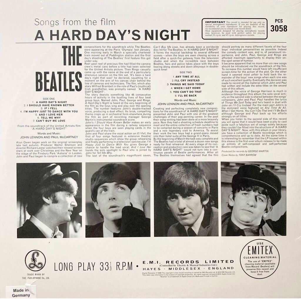 Schallplatten: BEATLES - A HARD DAY'S NIGHT – Neu und originalverpackt aus Bottens von hotter-than-hell 1