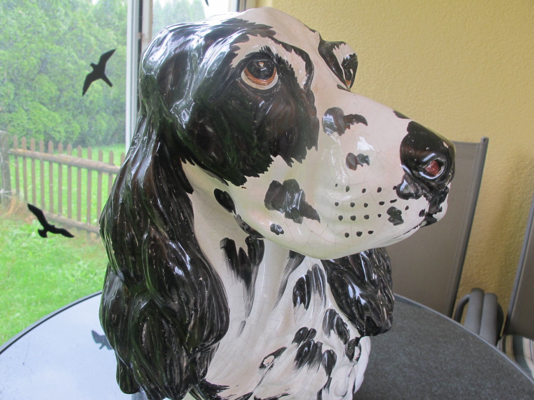 Sculture & Statue: Englischer Cocker Spaniel Weiss schwarz Keramik Gross Schwer – Usato da Altnau venduto da LinaAuktion 4