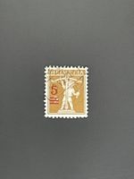 1921 Tellknabe mit Armbrust gelboliv Typ 3, 5/2 Rp 147 ʘ