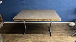 Klapptisch Holz mit Metallgestell gebrauchter Zustand