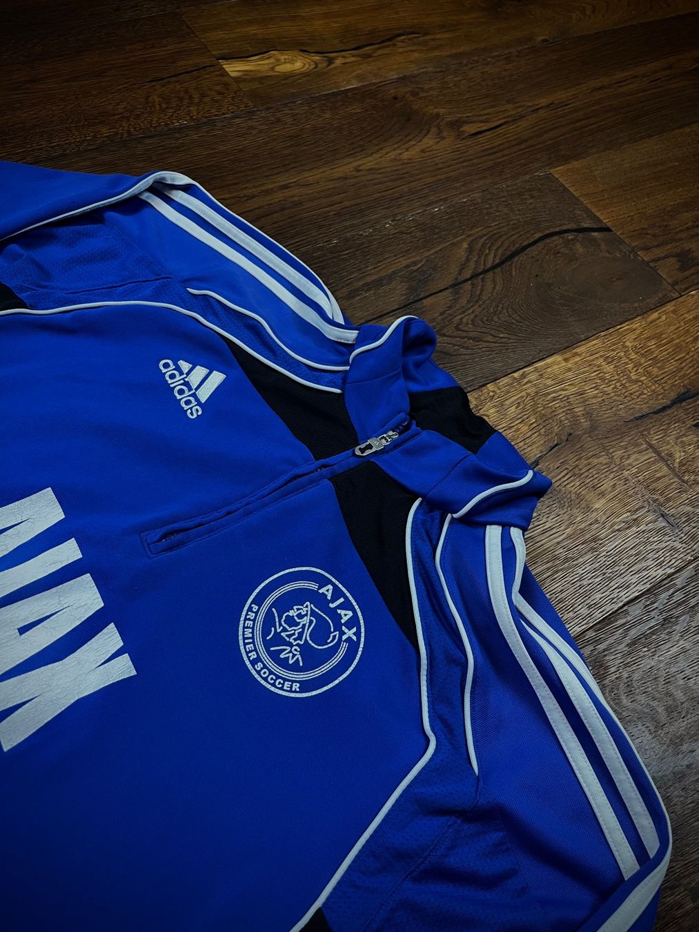 Adidas Giacche: Blaue Ajax Half-ZIP Jacke – Usato da Lindau venduto da KT_Vintage 1