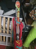 Atomic Supercross Ski mit Bindung in Skitasche rot und Stöck