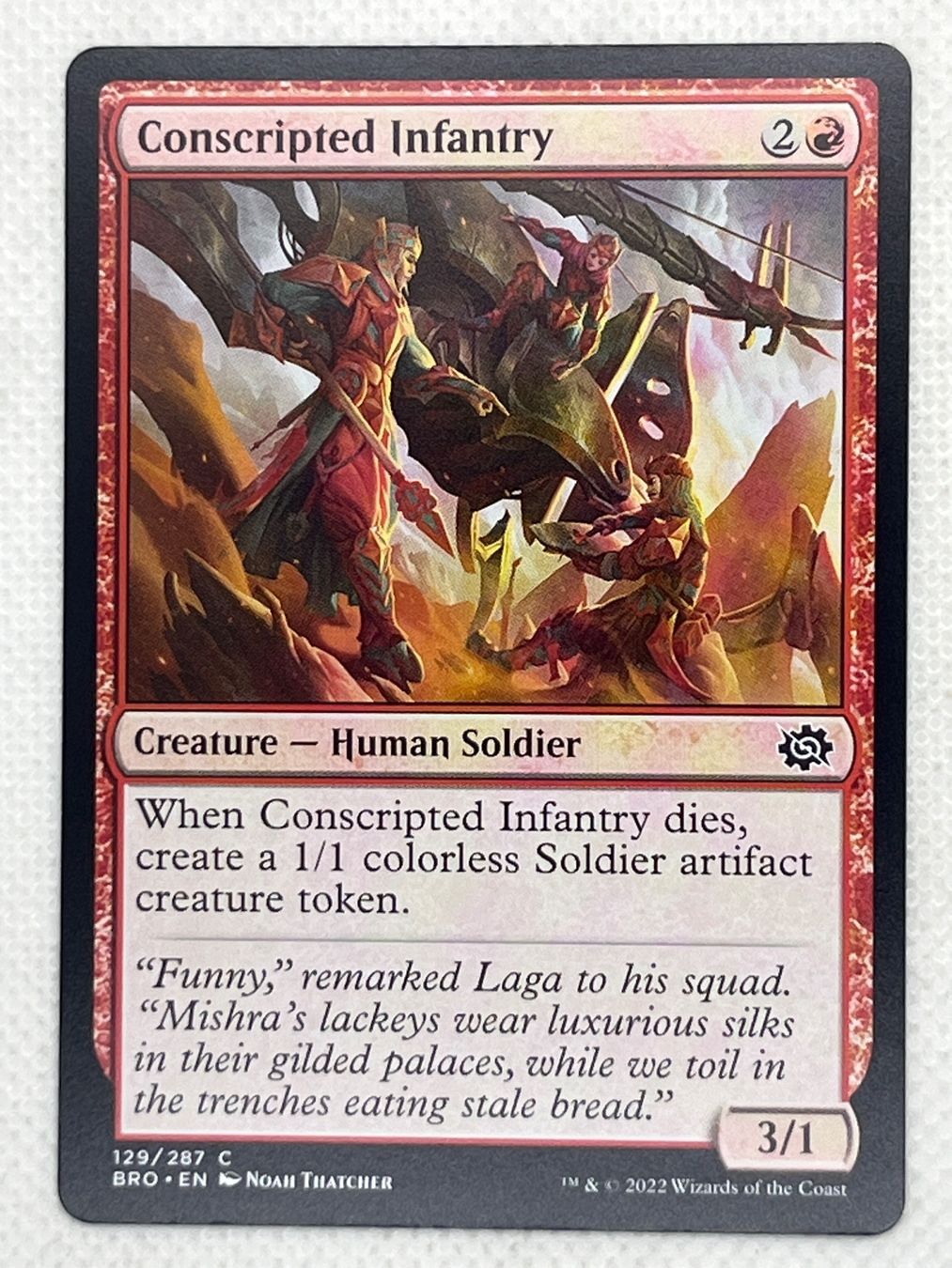 Magic The Gathering Carte collezionabili: Magic the Gathering Karte - Conscripted Infantry – Usato da Hinterkappelen venduto da Kim1992