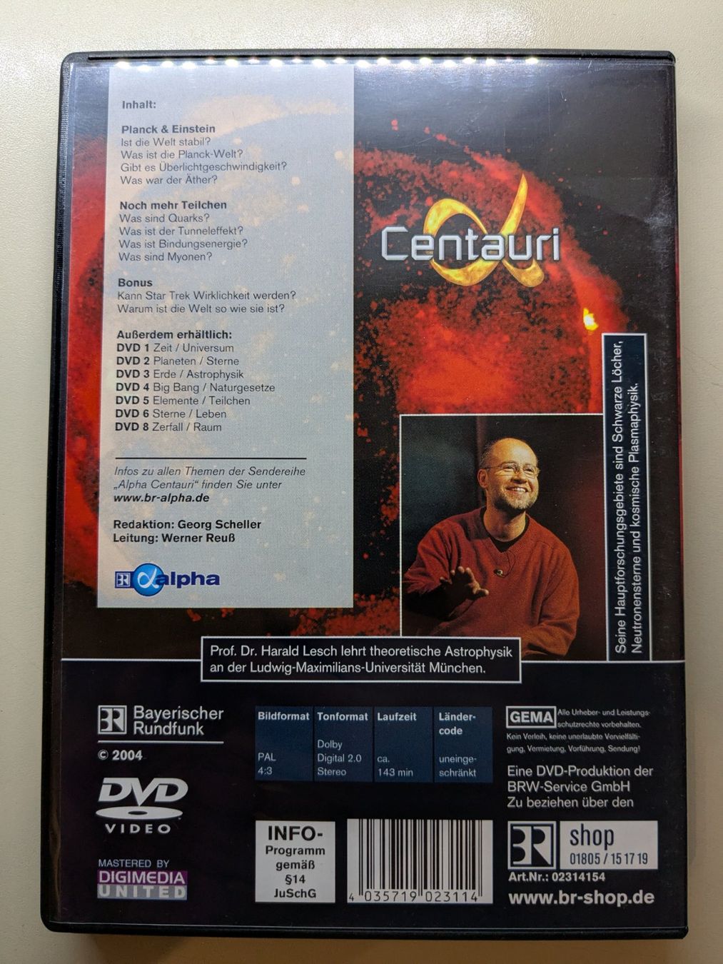 Tutti i DVDs: "Alpha Centauri 7" mit Prof. Dr. Harald Lesch [DVD] – Usato da Port venduto da gecotom 1