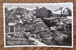 Hotel Klausen-Passhöhe 1946  Oldtimer, Poststempel Balm
