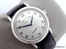 A. LANGE SÖHNE SAXONIA 1815 REF. 206.025 HANDAUFZUG PLATIN