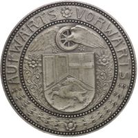 Schweiz Medaille Graubünden Rhätische Bahn 1928