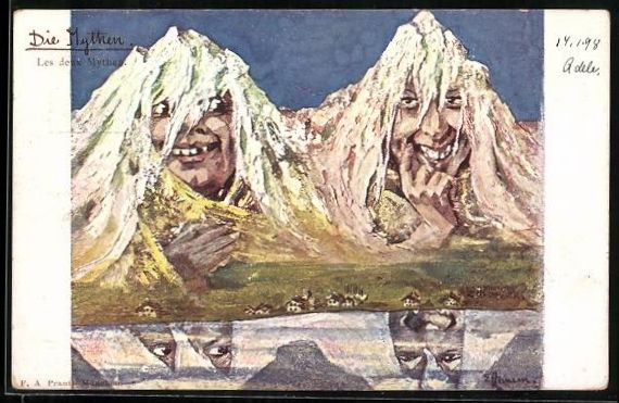 Cartoline postali: sign. E. Hansen / Emil Nolde: Die Mythen – Usato da Berlin venduto da bartko-reher