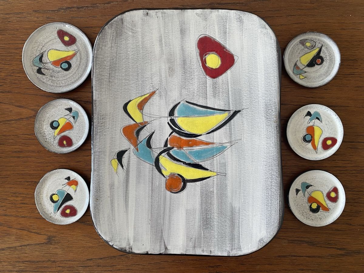 Dessous de verre: Untersetzer Set Mid-Century – D'occasion à Zürich par suslette 1