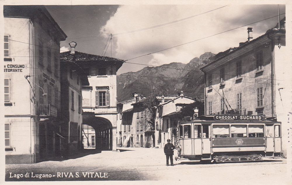 AK Riva San Vitale Piazza con capolinea Tram 1927 Kaufen auf Ricardo