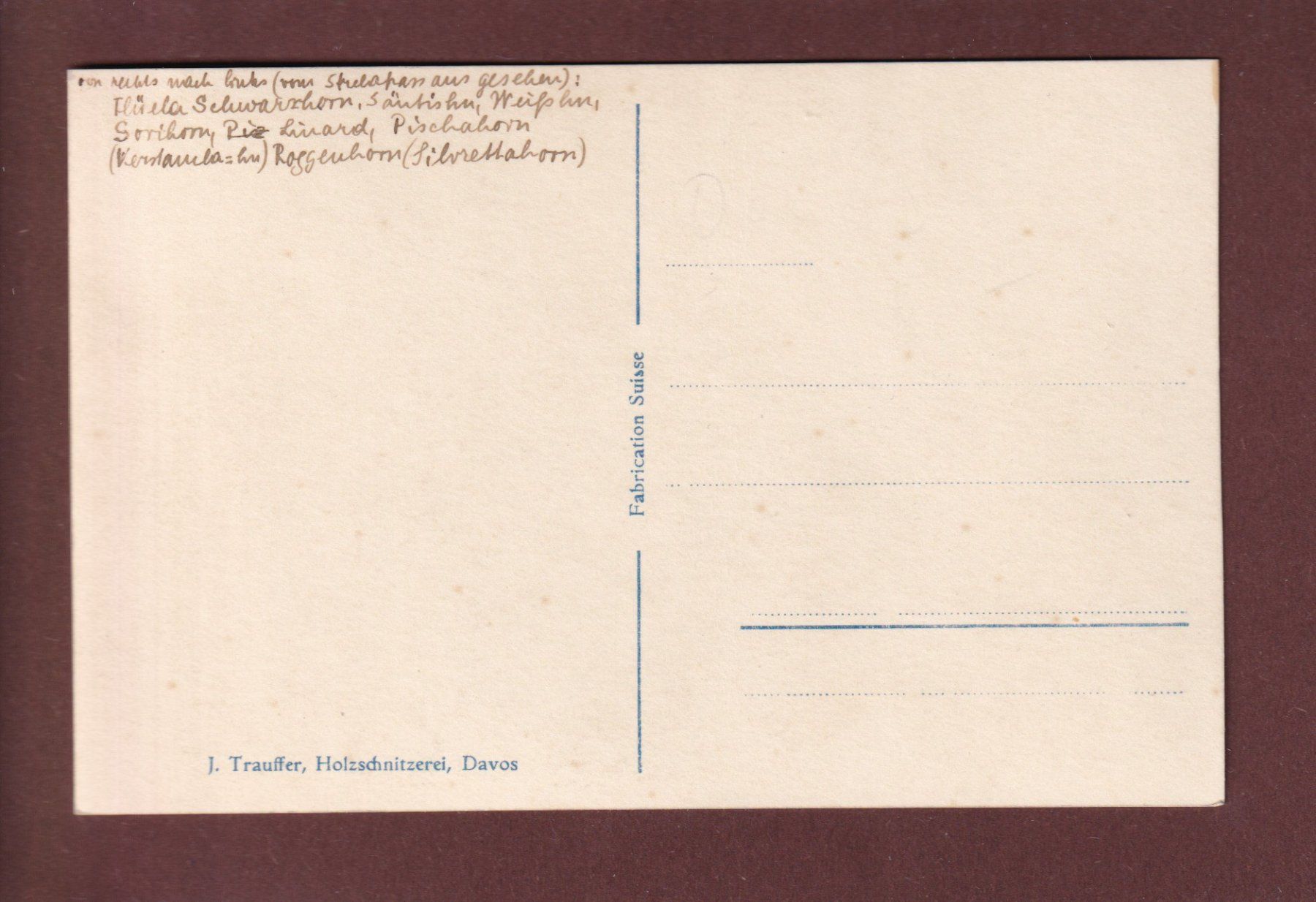 Cartoline postali: Am HÖHENWEG - Kleines Schiahorn – Usato da Pully venduto da nicecards 1