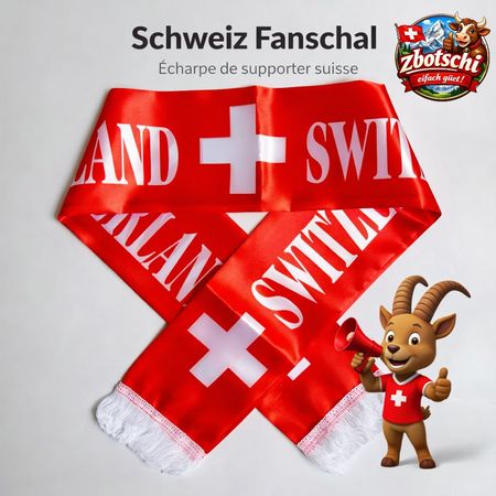 Schweiz Fanschal Switzerland Schal Hopp Schwiiz Fanartikel