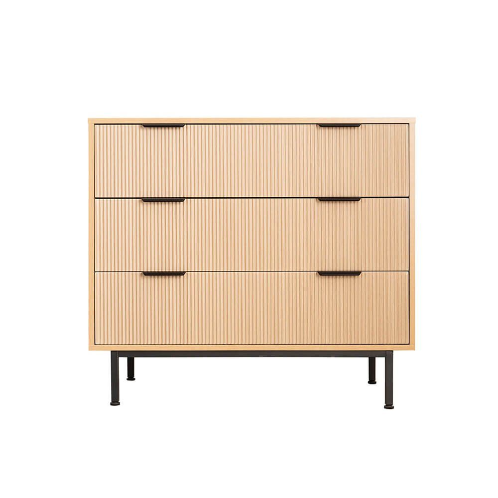 Cassettiere: Kommode NALA - moderne Optik - Natur/Schwarz - 90x80cm – Nuovo e nell'imballaggio originale da Wallenwil venduto da toesstal-vertrieb 6