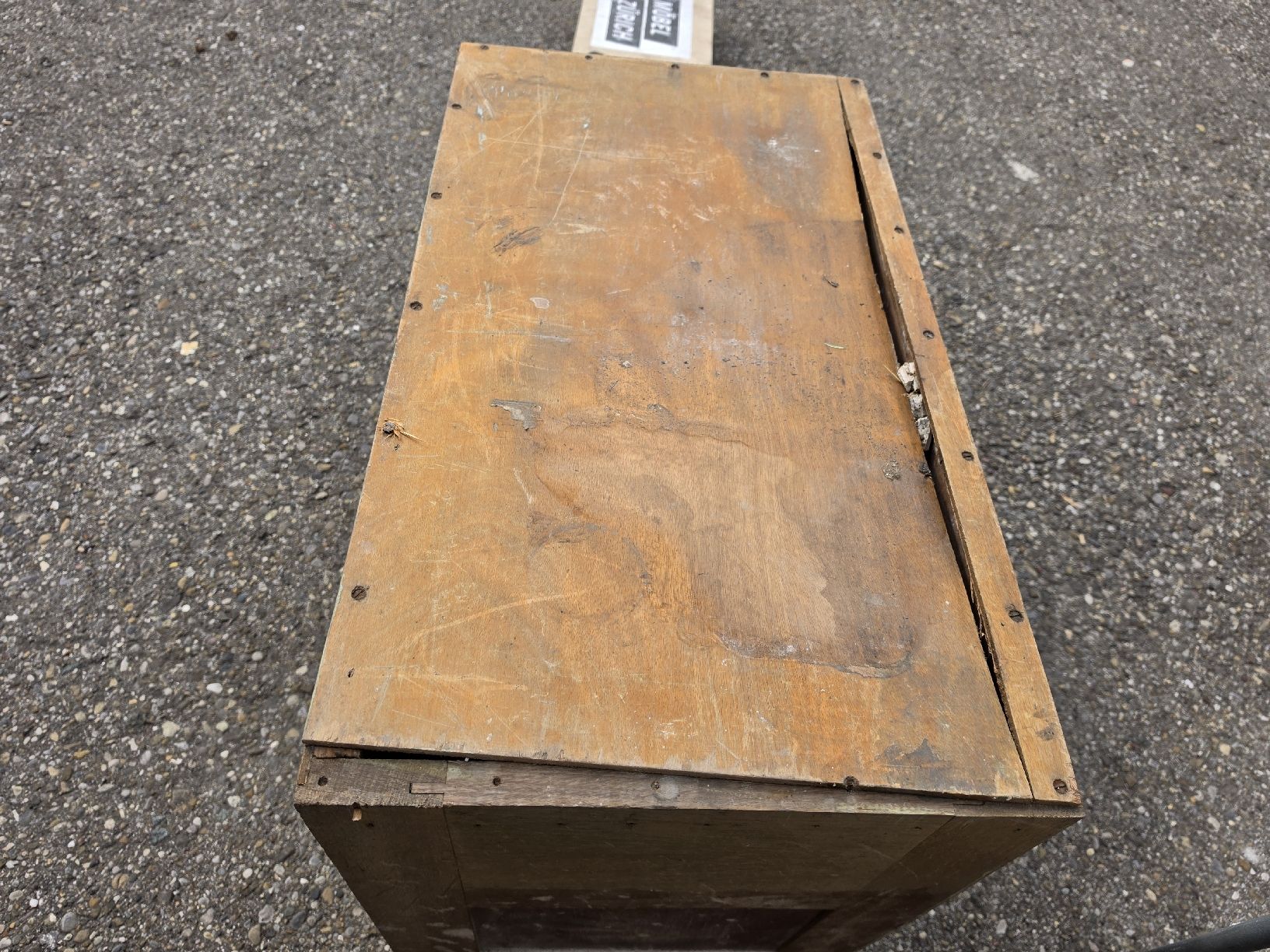 Cassettiere: Antiker Holz-Rollladenschrank, Shabby Chic Stilmöbel – Difettoso da Mettlen venduto da elios0888 5