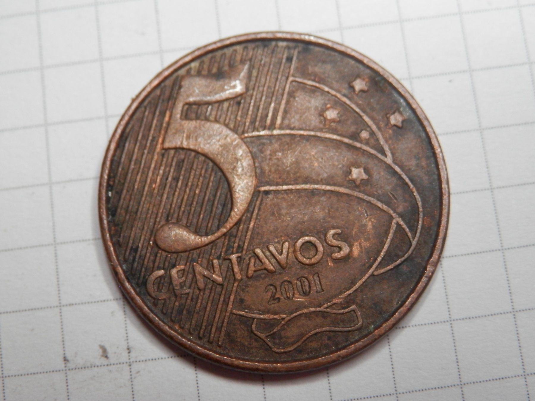 Toutes les monnaies: Brasilien  5 Centavos, 2001 – D'occasion à Weiach par weiach81 1