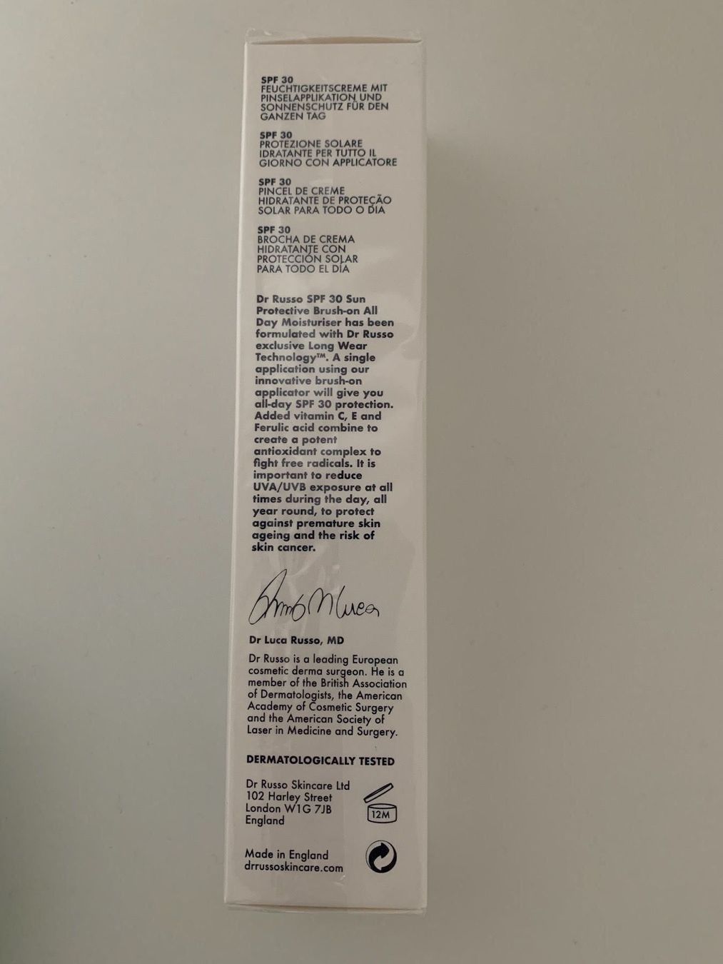 Cura del viso: Dr. Russo Brush Moisturiser SPF30,Ladenpreis CHF84.90 – Nuovo e nell'imballaggio originale da Zürich venduto da deruja 3