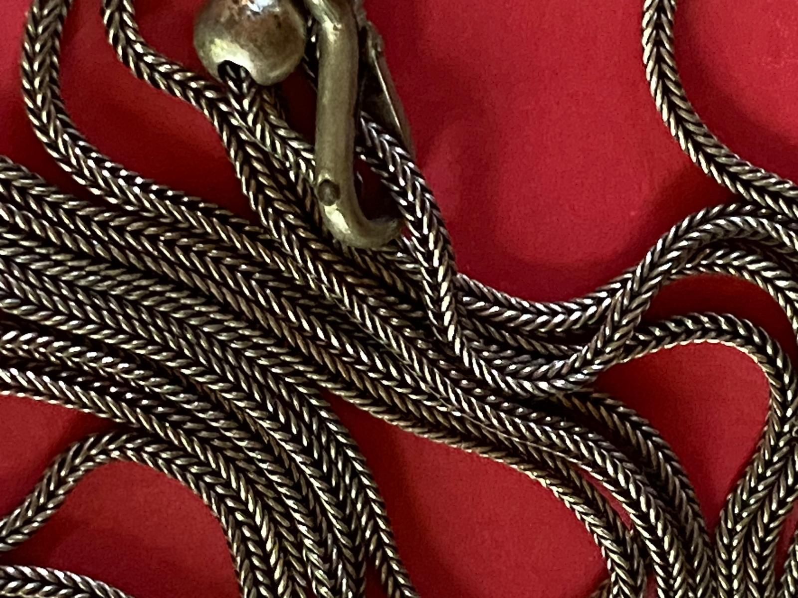 Catenine: Vintage Halskette, Silberlook - 70cm doppelt – Usato da Laufen venduto da belleskulptur 8