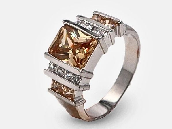 Anelli: 925 Sterling Silber Ring mit Zirkonia, Grösse 52. – Nuovo e nell'imballaggio originale da Zürich venduto da schmuckeis 1