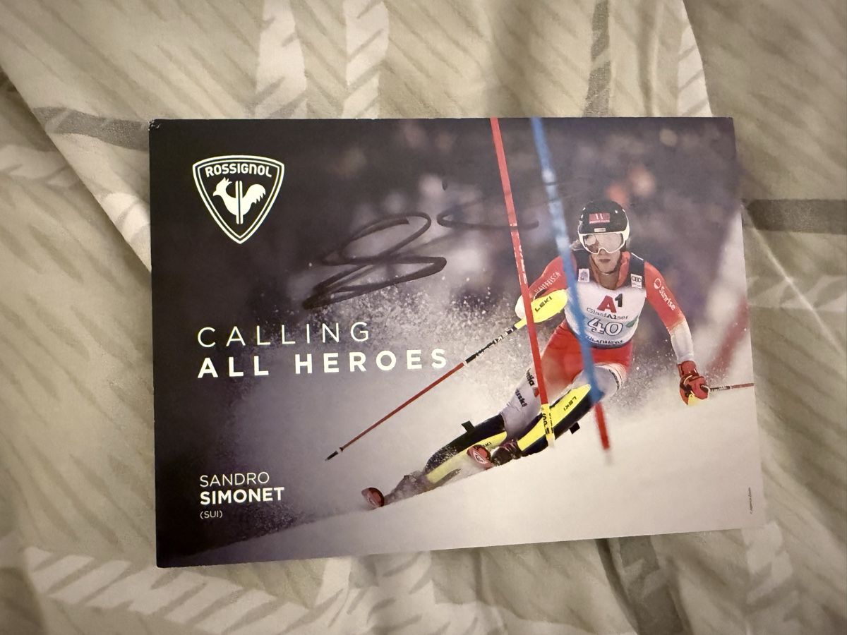 Autogramme: Sandro Simonet Autogrammkarte Rossignol "Calling All Heroes" – Gebraucht aus Rüschlikon von andi_841
