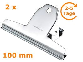 Briefklemmer spring clip Metall, 100 mm