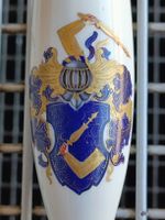Porzellan Kopf Pfeife mit Wappen Familie Staehelin ca. 1880