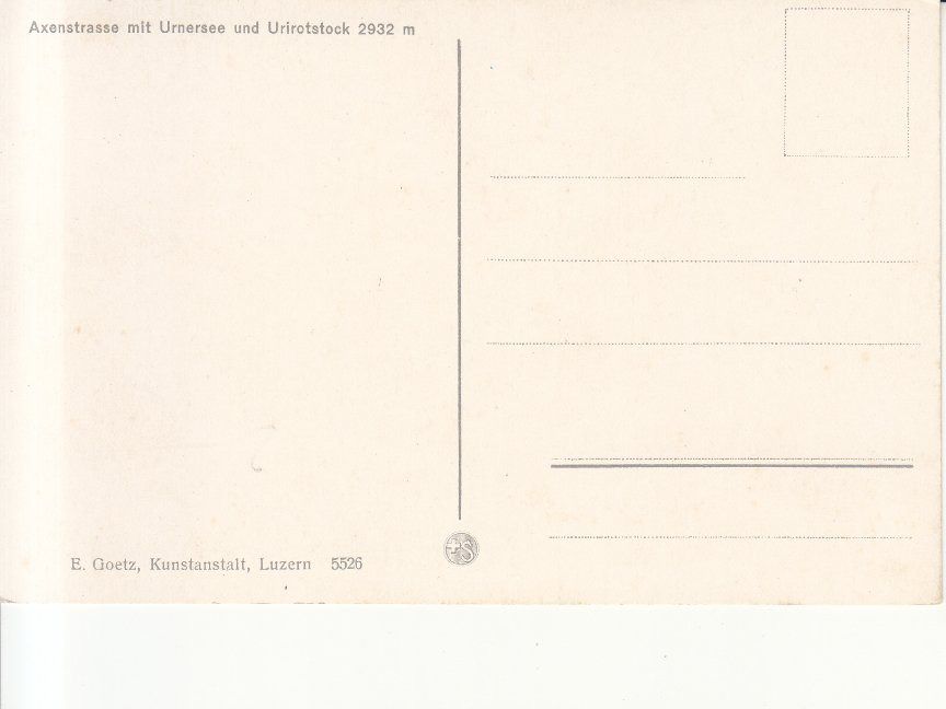 Cartoline postali: Axenstrasse Urnersee ca. 1910 – Usato da Bürglen TG venduto da StampGraf 1