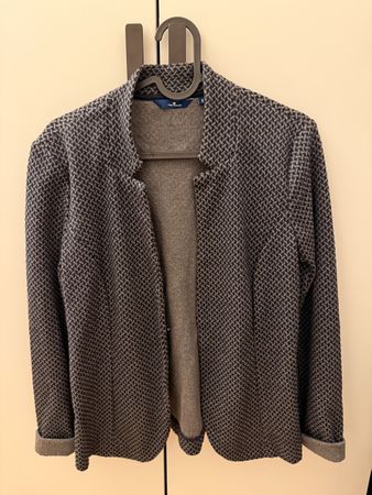 Wollblazer Gr. S Fischgrat Blau/Grau