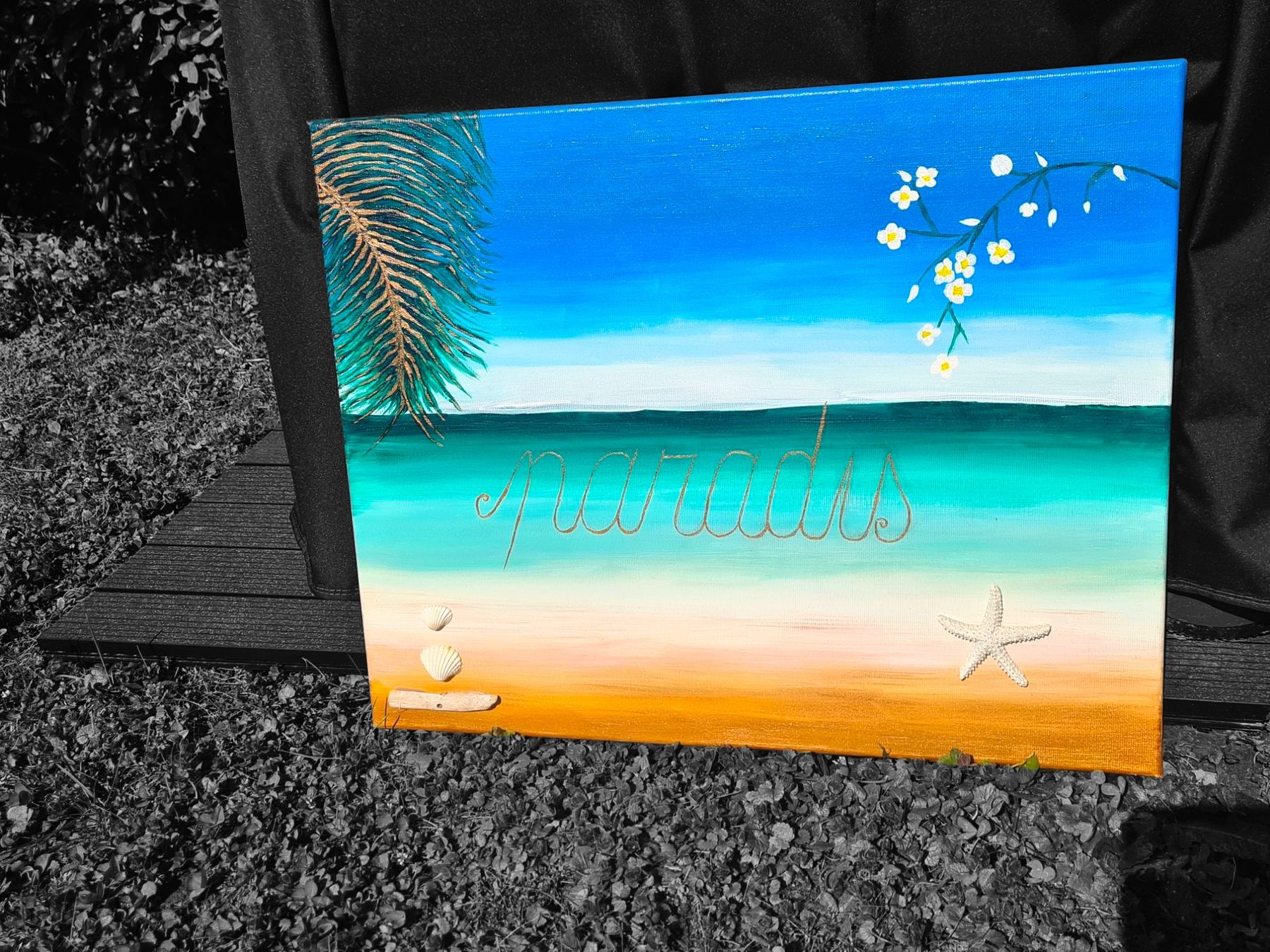 Dipinti: Tableau acrylique "PARADIS" Unique(Peint Main)Retrait – Nuovo e nell'imballaggio originale da Etoy venduto da MyStyleMyMode 4