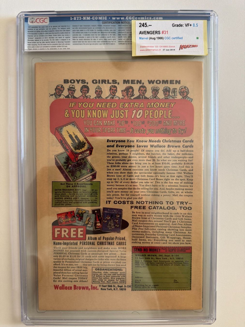 BD: Avengers #31 (08/1966) CGC 8.5 OFF-WHITE TO WHITE Pages! – D'occasion à Amriswil par MA_GA 1