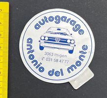 Autogarage Antonio del Monte/Alfa Romeo, Aufkleber vintage