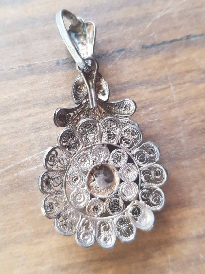 Anhänger: Anhänger Jugendstil antik - Blüte Silber – Gebraucht aus Mörschwil von wunderkiste44 5