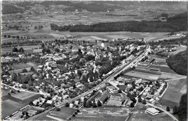 Wangen a Aare BE Flugaufnahme Nr.962  ,  ca.1950
