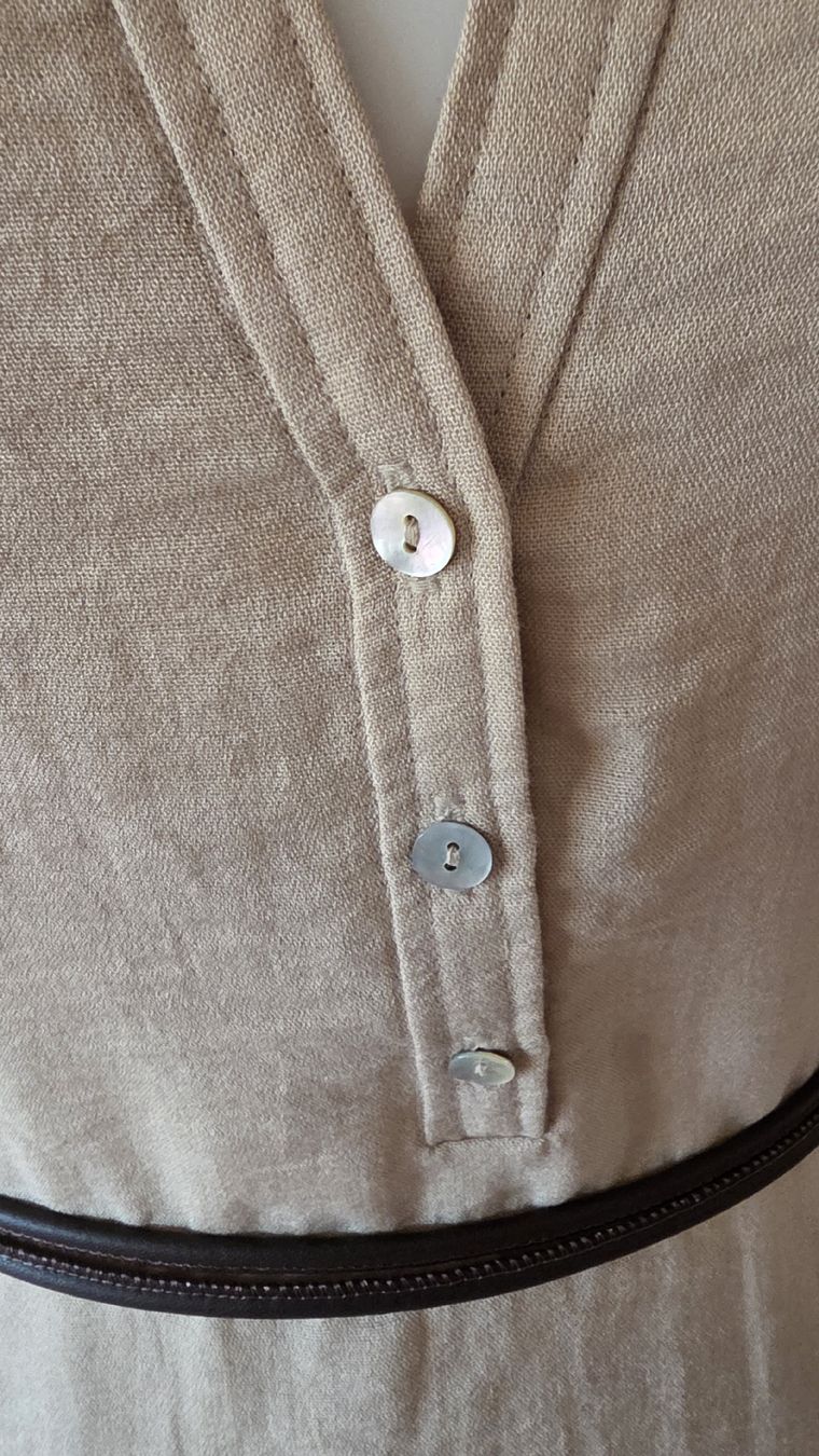 H&M Robes: Dress beige size M button-down collar long sleeve – Neuf (Voir description) à Klingnau par fairy.princess 6