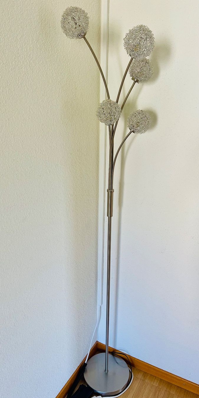 Lampen: 2 Originelle Stehlampen mit Kugeln, silber-Top Zustand! – Gebraucht aus Riggisberg von Panthera01 4