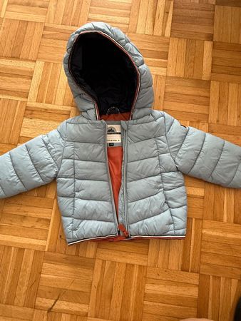 Kinder Steppjacke blau Kapuze Grösse 74 guter Zustand