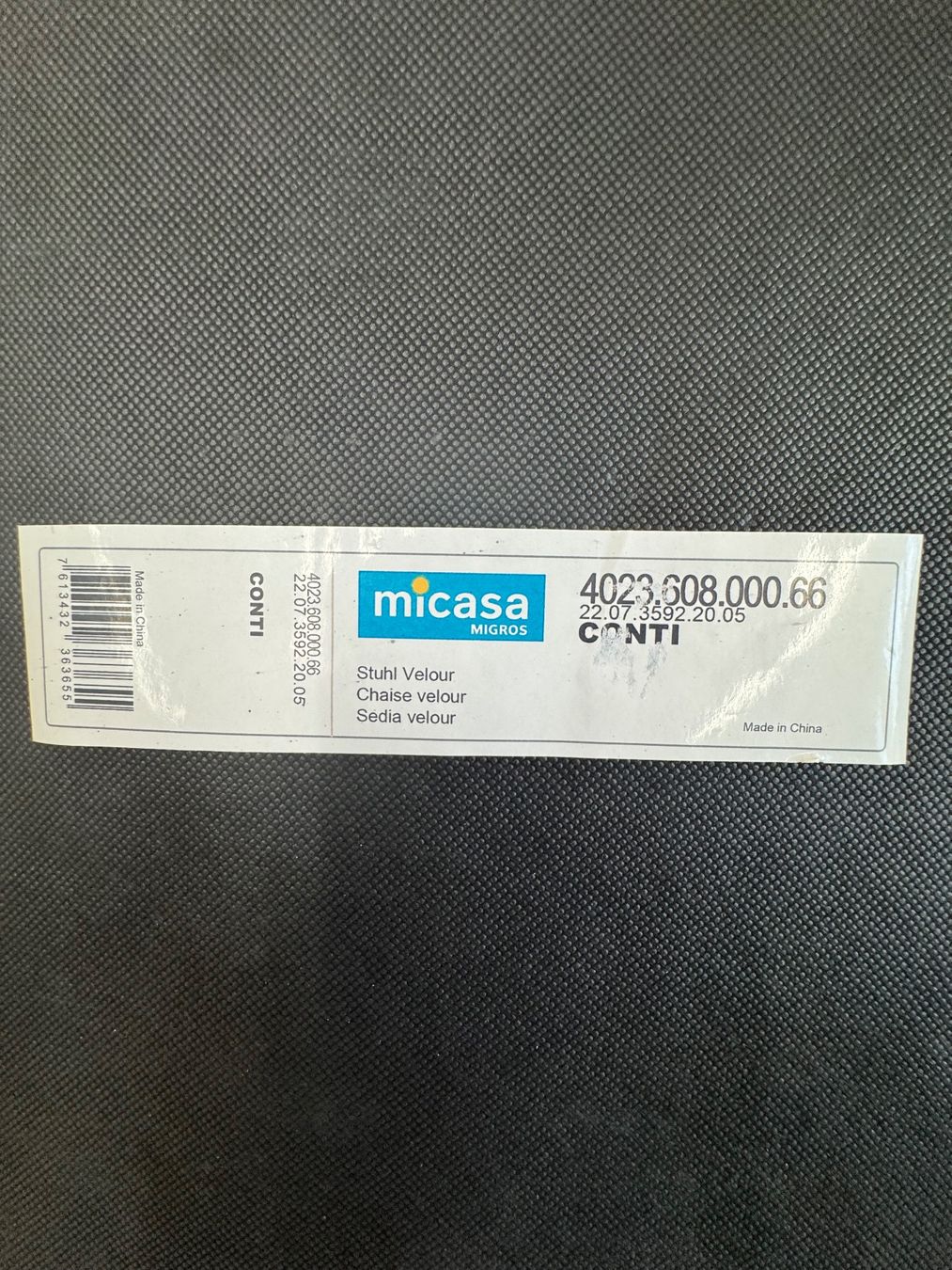 Micasa Sedie: Micasa Conti Stuhl Velour – Usato da Horgen venduto da Grizzly83 6