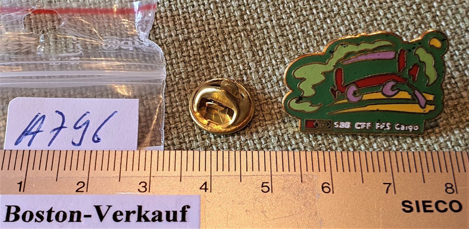 Placchette & Badge: H796 - SBB CFF FFS Cargo Kunst Pin – Usato da Reinach BL venduto da Boston-Verkauf 1