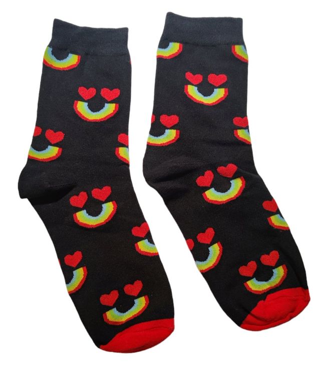 Chaussettes Pride Regenbogen - 2 Paires Unisexes - Taille 36-42 - Couleurs Arc-en-ciel - FainFun