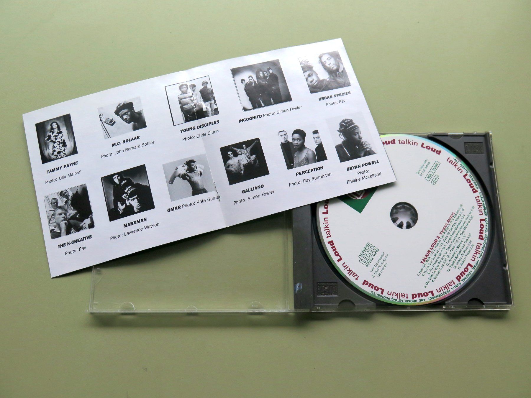 CD: (p) CD TALKIN' LOUD TWO, Sampler 1992 – Usato da Bern venduto da Balzamico 2