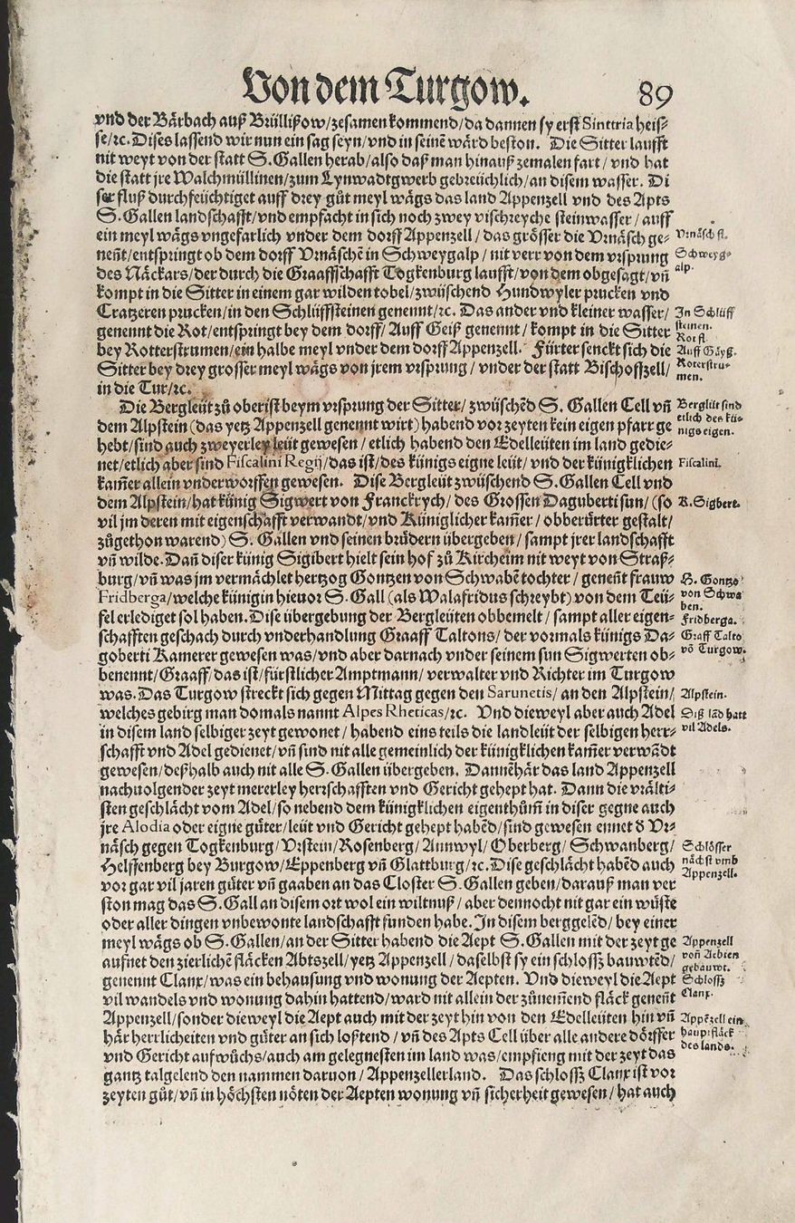 Incisioni: Appenzell Holzschnitt von Stumpf 1548 – Usato da Rafz venduto da Helvet32 2
