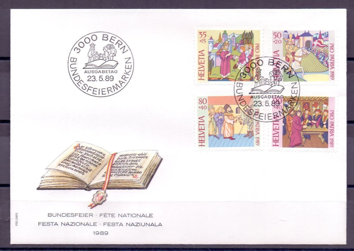 Tutti i francobolli: CH FDC Pro Patria Satz 1989 – Usato da Koblenz venduto da Markenhimmel