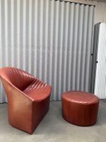 Wittmann Oyster Loungesessel inkl. Hocker in Leder Ab 1.-
